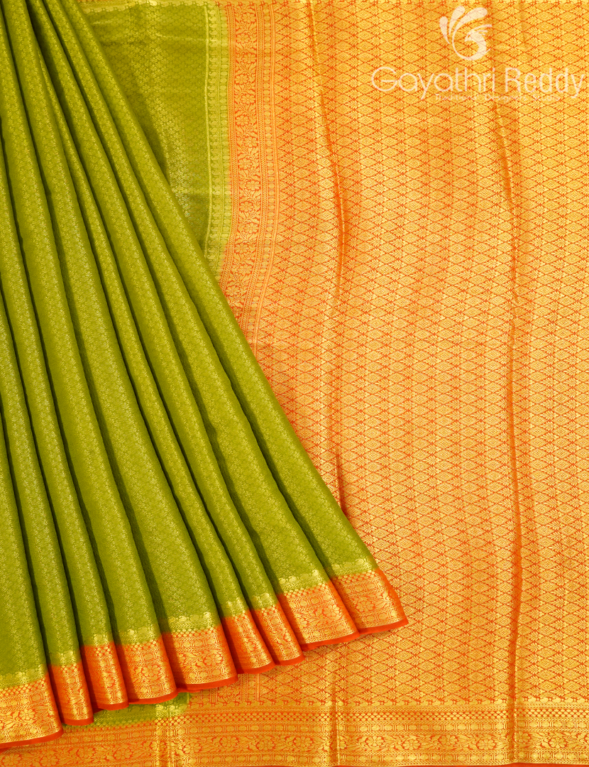 SEMI MYSORE CRAPE SAREE-SMC387
