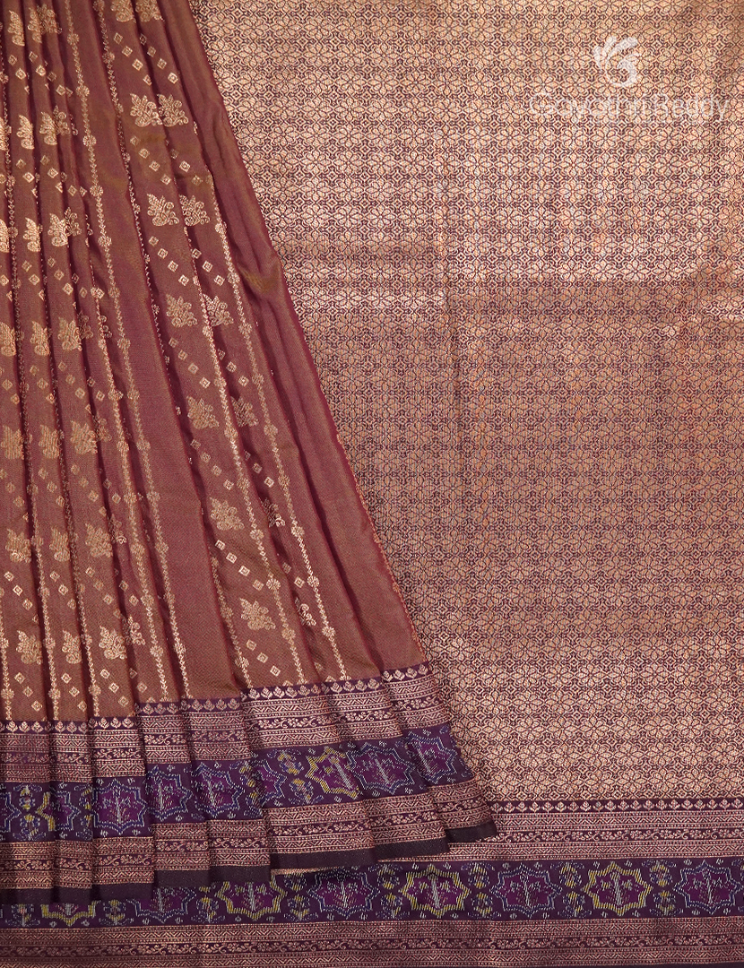 Semi Kanchipuram Art Silk Saree in Copper