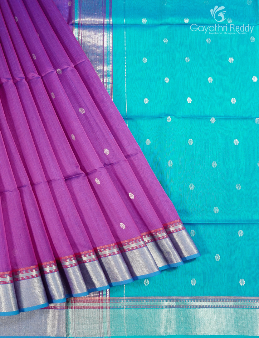 PURE CHANDERI BUTTA SAREES -CPS1207