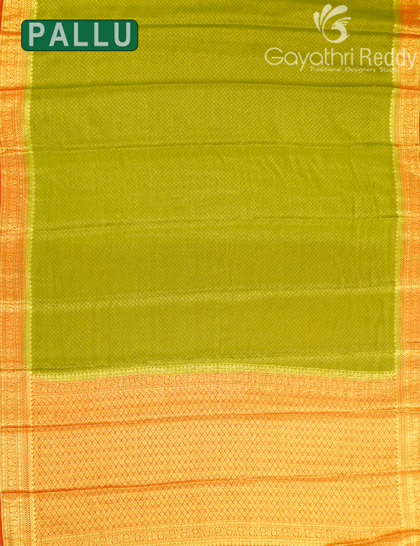 SEMI MYSORE CRAPE SAREE-SMC387
