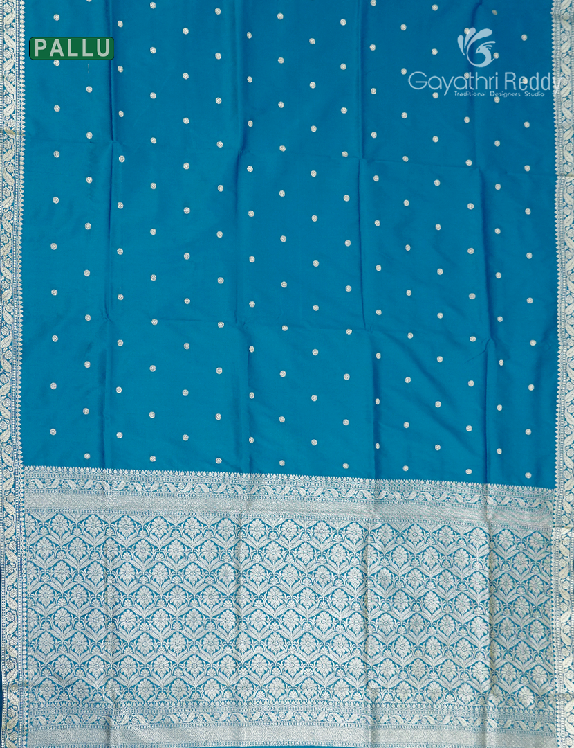 Semi Katan Silk in Teal blue