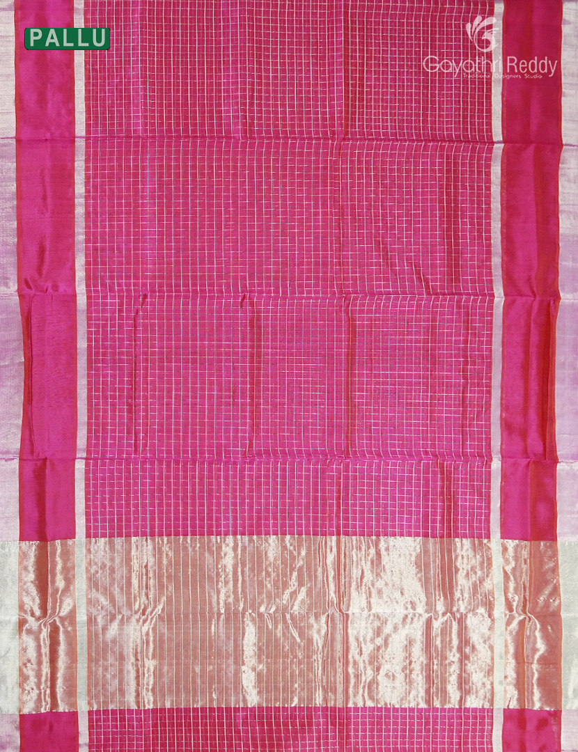 Pure Arani Sico Saree in Fuchsia Pink