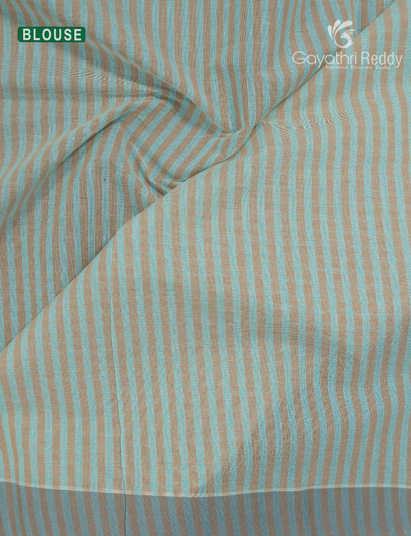 Pure Handloom Cotton Saree in Sandalwood