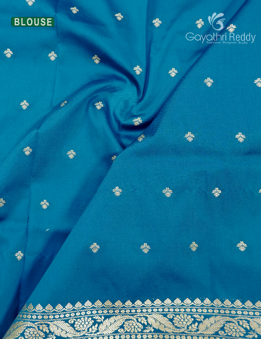 Semi Katan Silk in Teal blue