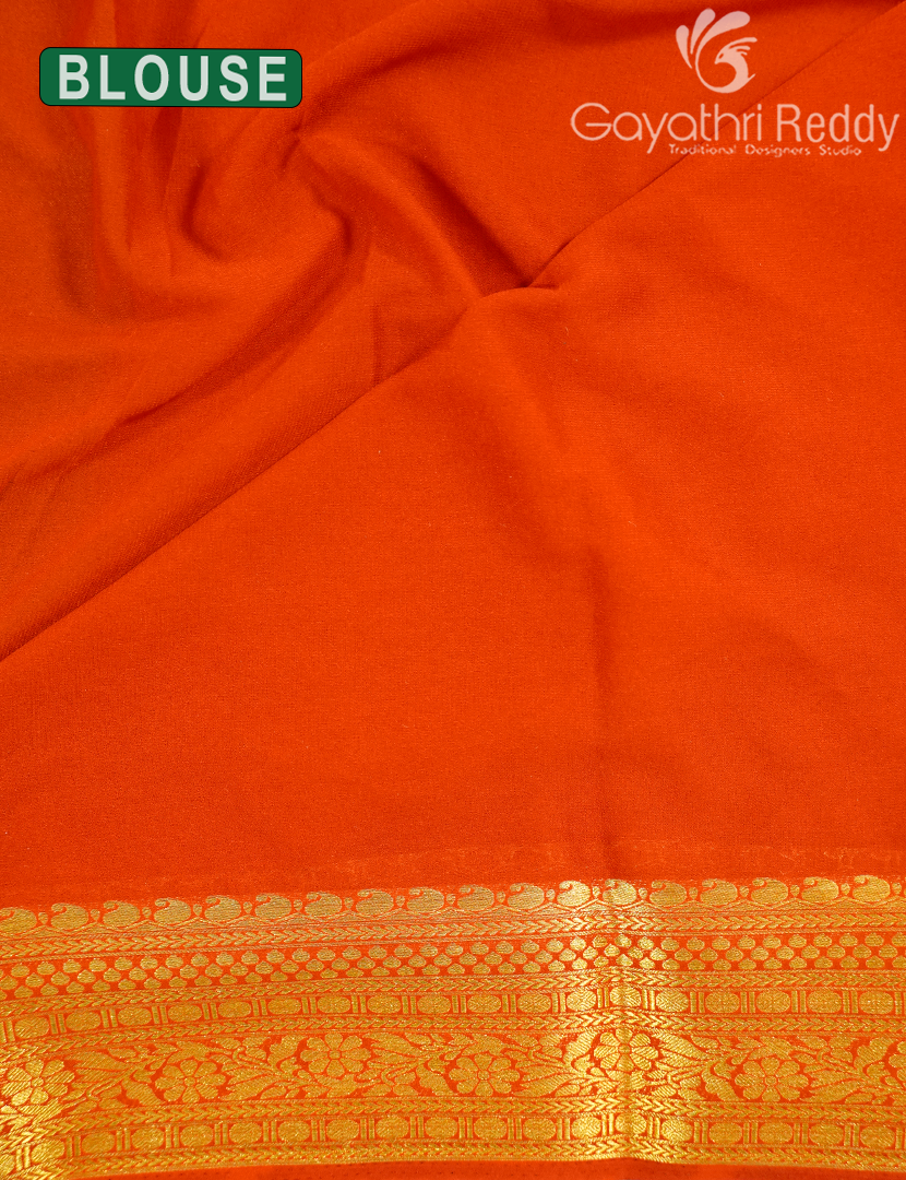 SEMI MYSORE CREPE SAREE-SMC387