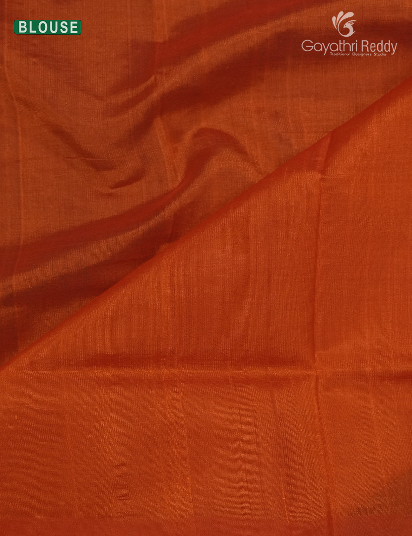 Pure Arani Sico Saree in Burnt Orange