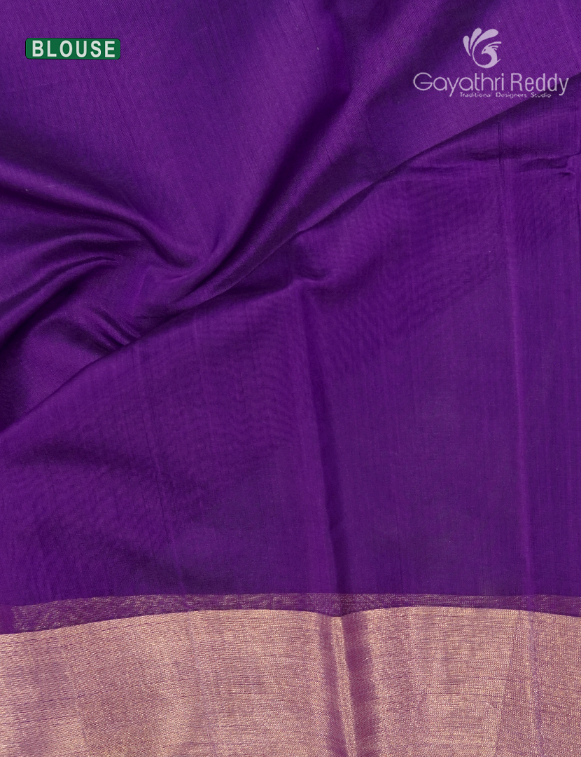Pure Chanderi Sico Saree in Purple