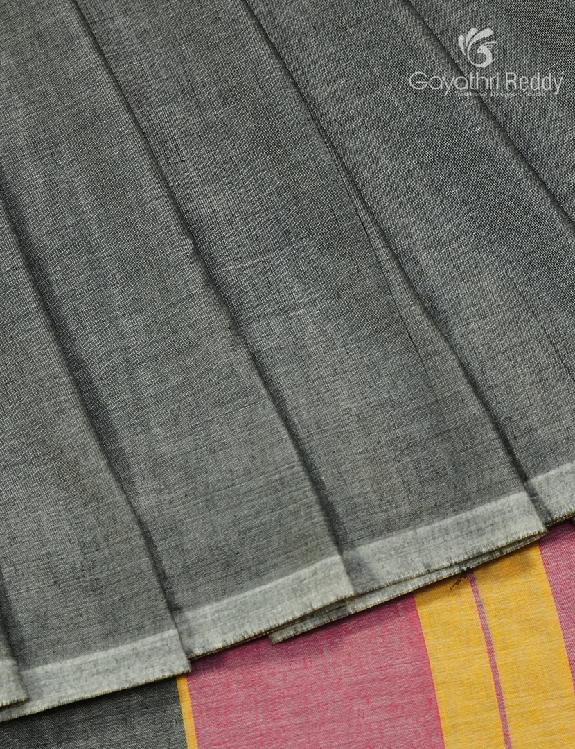 Pure Narayanpet Cotton Saree in Grey