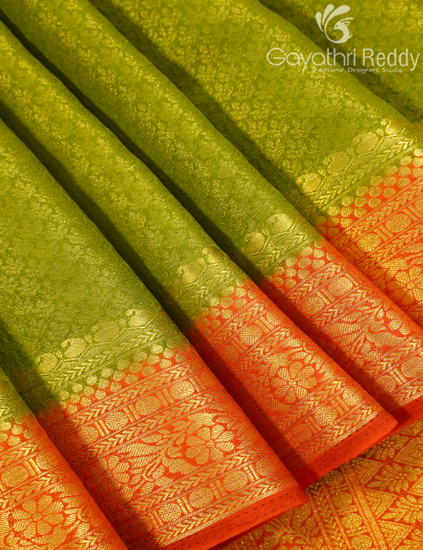 SEMI MYSORE CREPE SAREE-SMC387