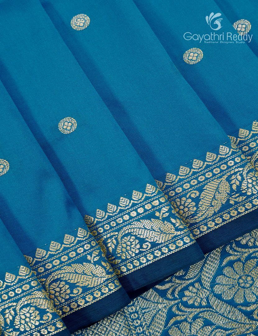 Semi Katan Silk in Teal blue