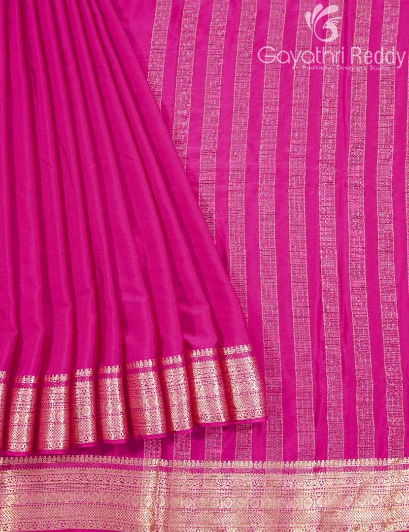 SEMI MYSORE CRAPE SAREE-SMC388