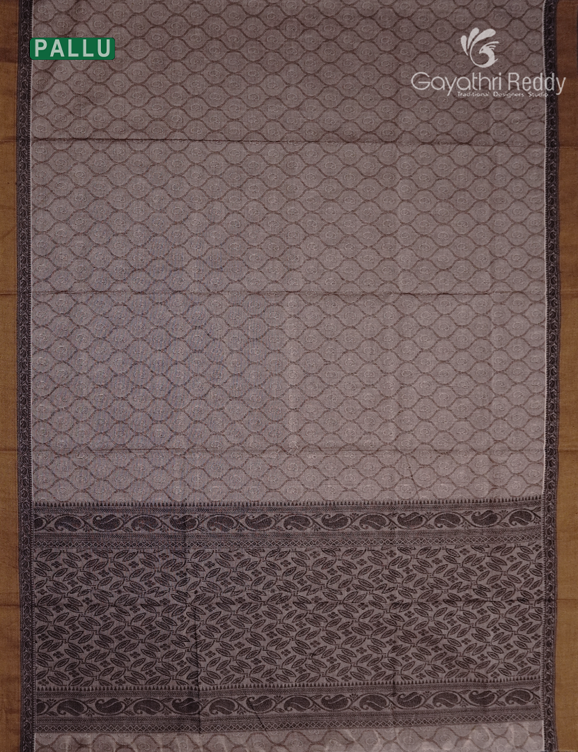 Pure Kanchi Cotton Saree in Grey