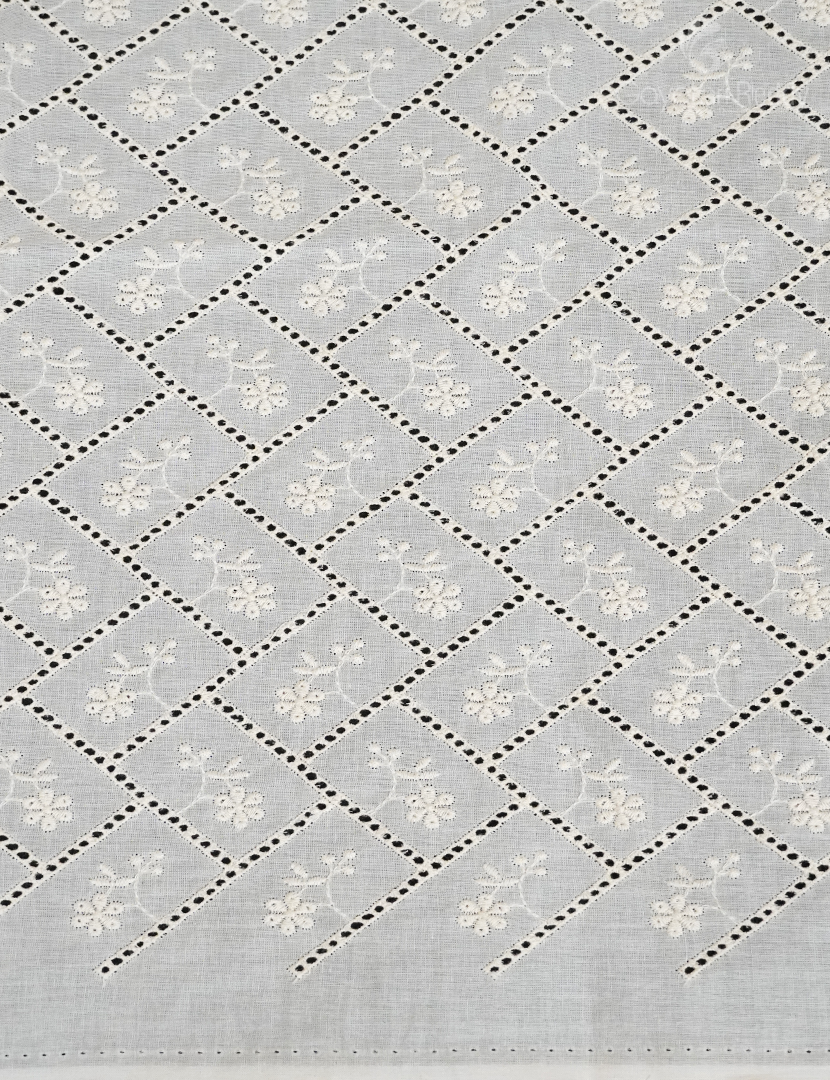 PURE COTTON CUT WORK FABRIC (PER METER)-PCWF8
