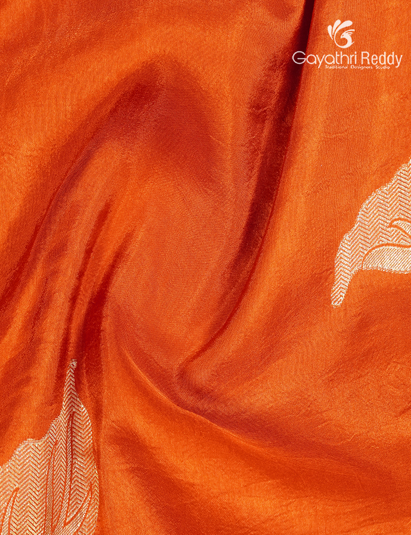 Semi Dola Fancy Saree in Apricot Orange
