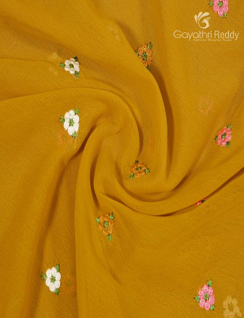 Chiffon Saree in Mustard