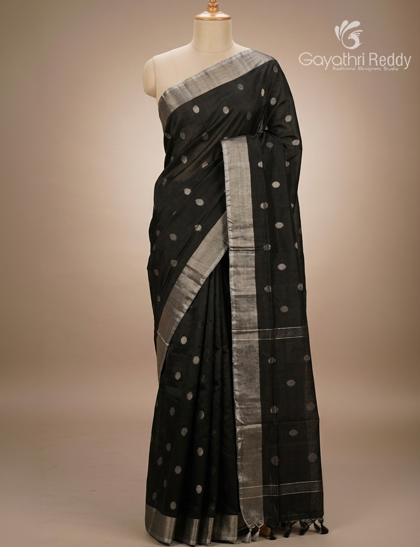 Pure Uppada Silk Saree in Black