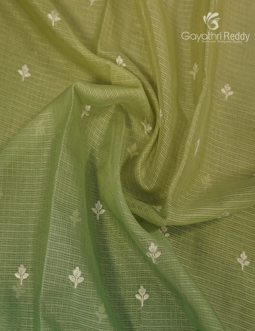 Silk Kota Saree in Lime and Sea Foam Green