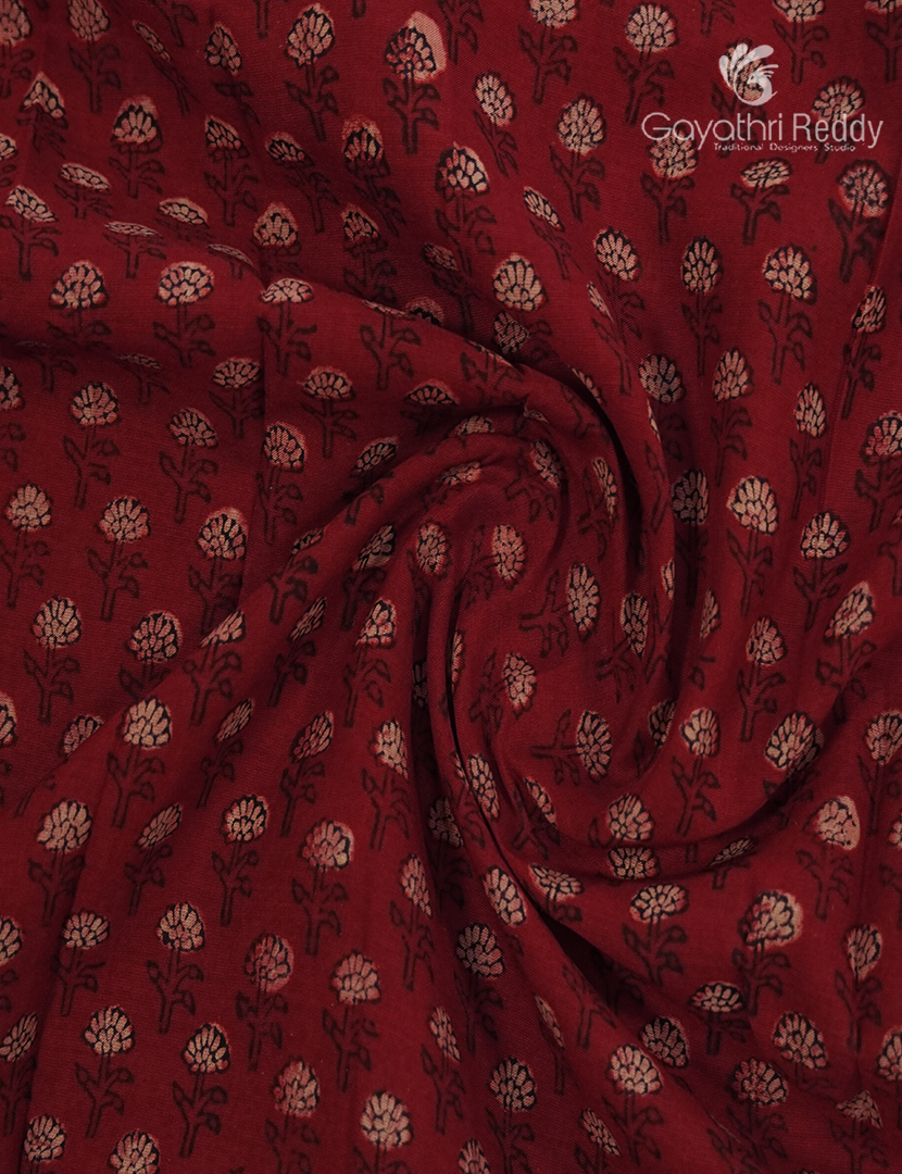 Pure Modal Silk Fancy Saree in Rust Red