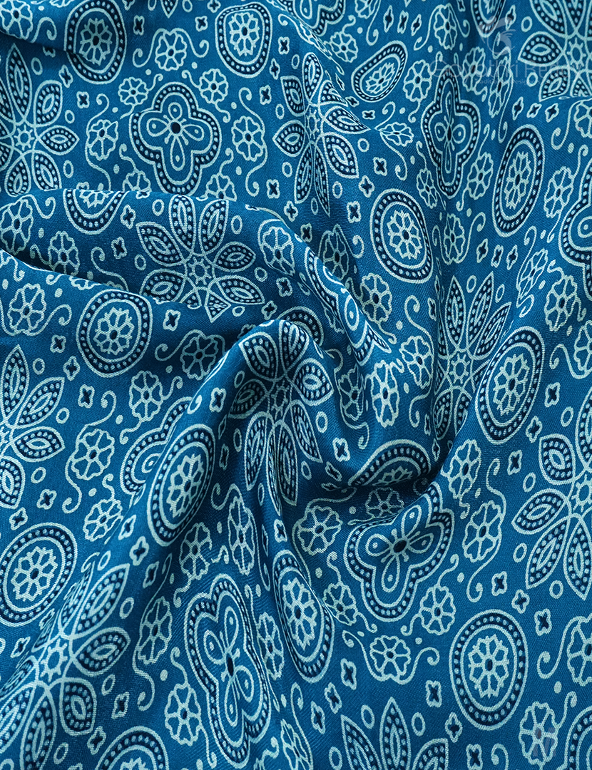 MODAL AJRAKH PRINT SAREE-PMS84