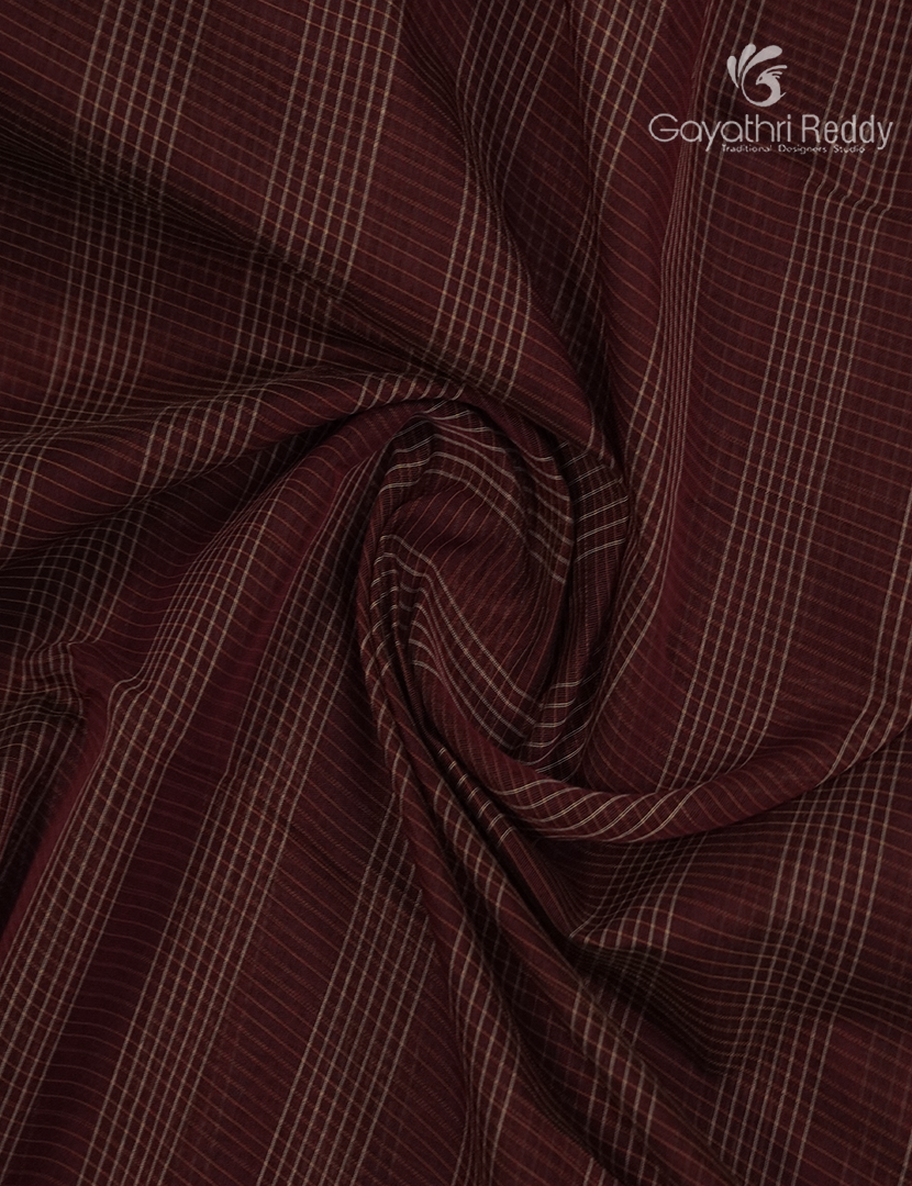 Semi Ikat Sico Saree in Maroon