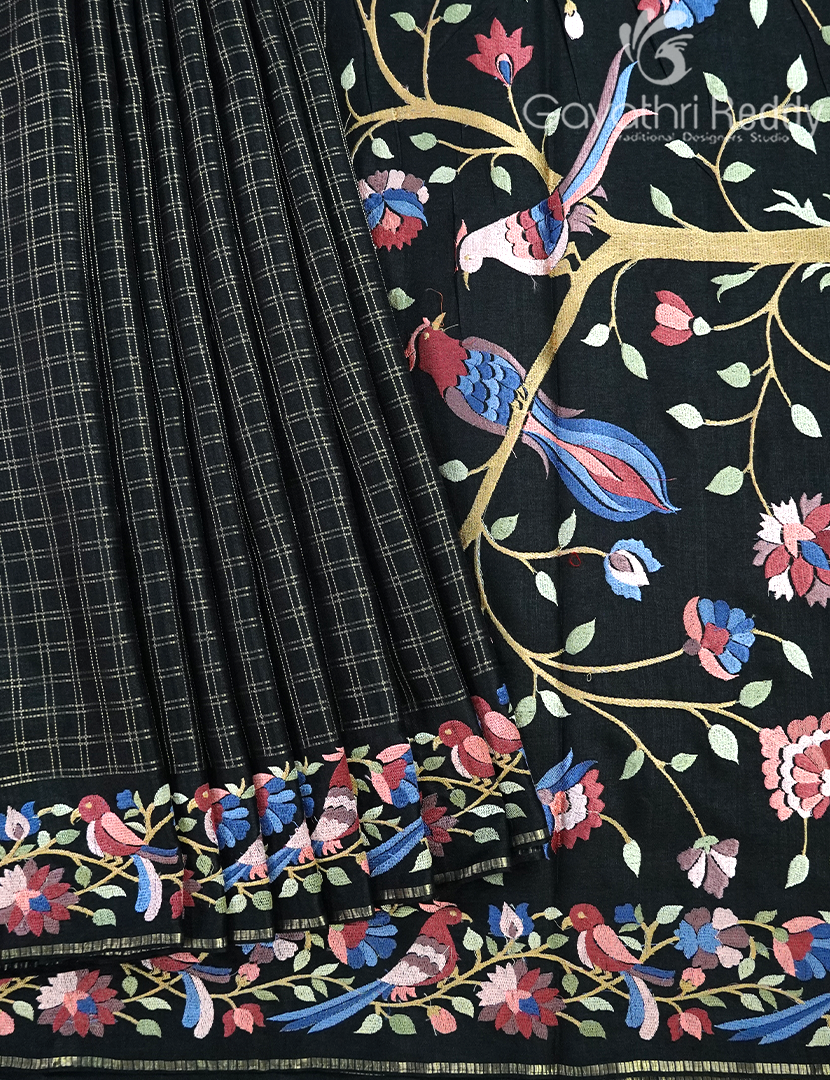 KHADI SILK WORK SAREE-KSW33