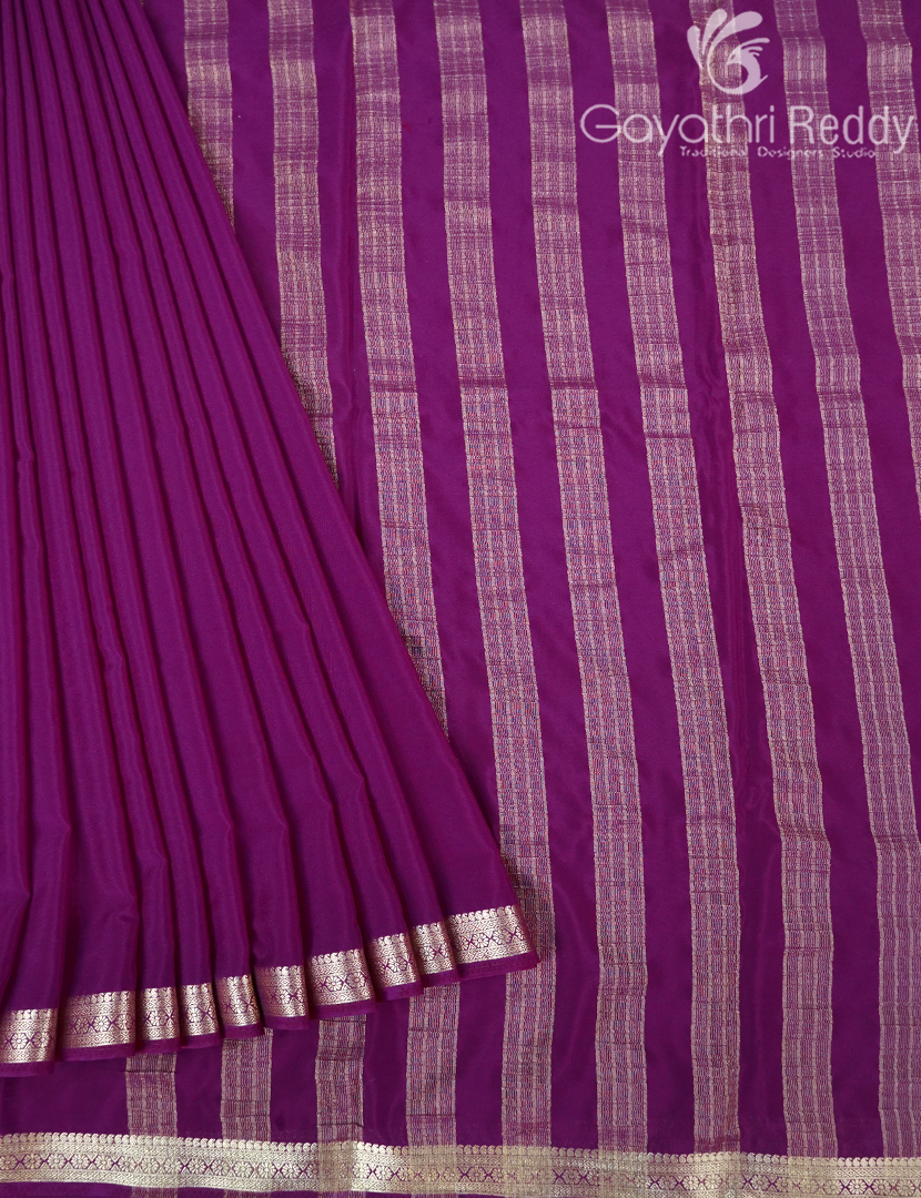 SEMI MYSORE CRAPE SAREE-SMC340