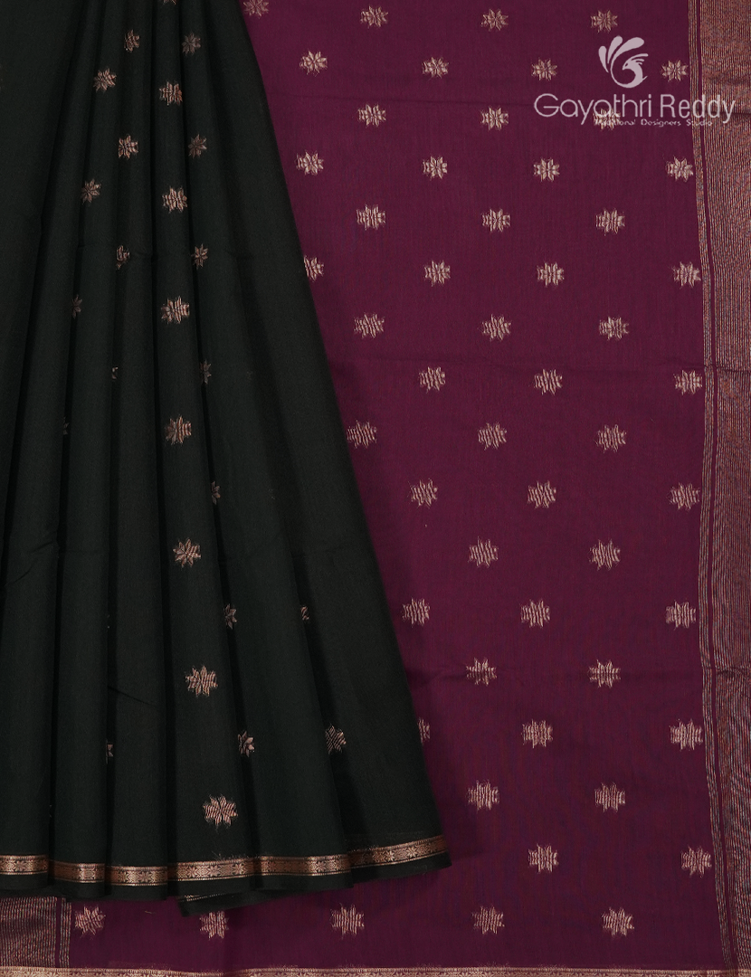 Kanchipuram Sico Saree in Bottle Green and Magenta