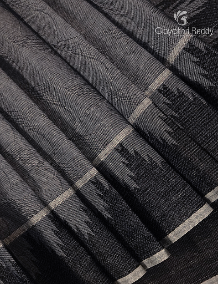 Pure Kanchi Cotton Saree in Grey