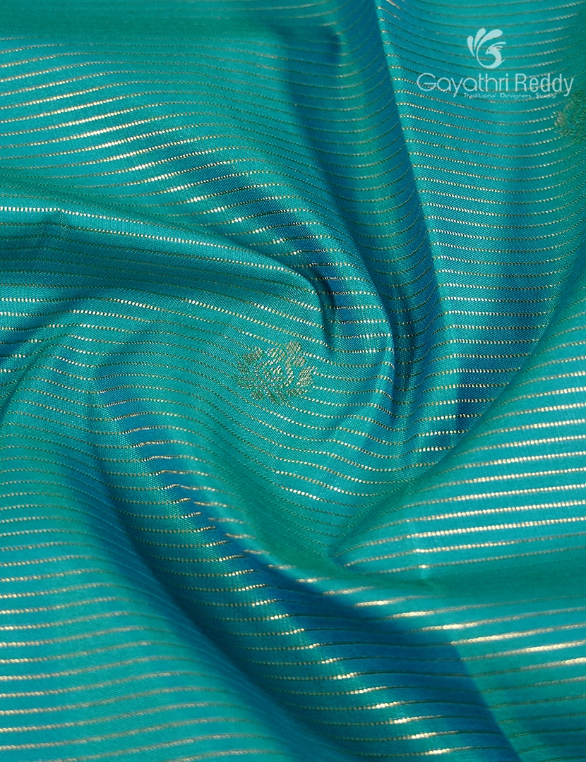 Semi Kanchipuram Silk Saree in Sea Green