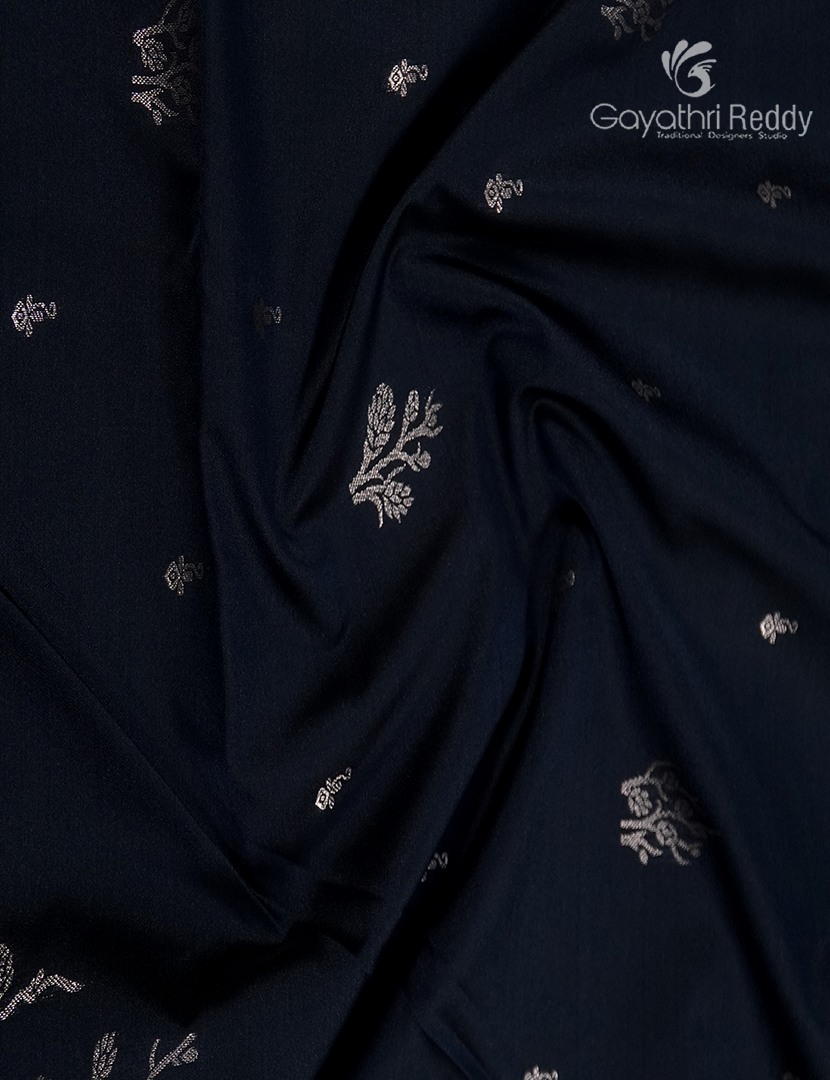 Soft Silk Saree in Black and maroon