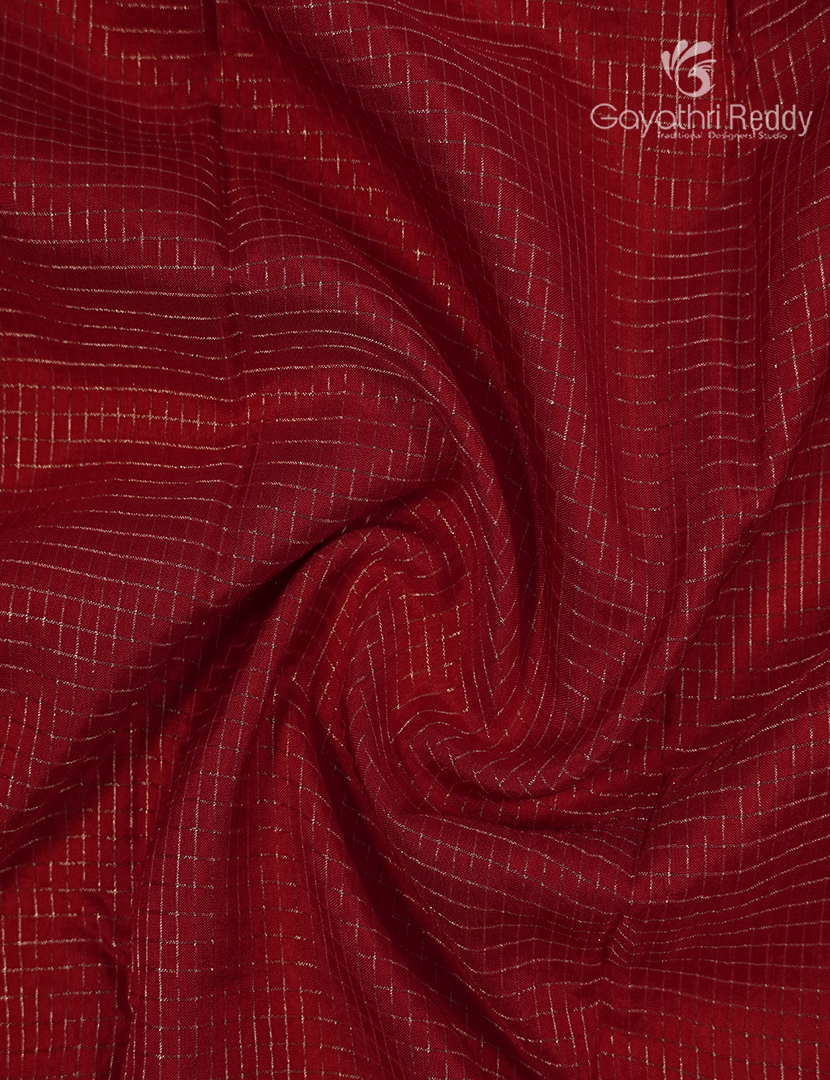 Semi Mysore Crepe Saree in Red