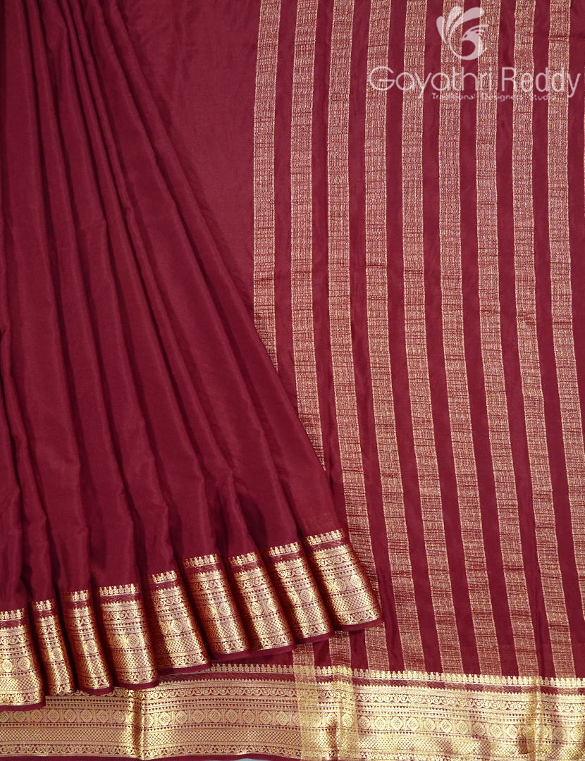 SEMI MYSORE CRAPE SAREE-SMC390