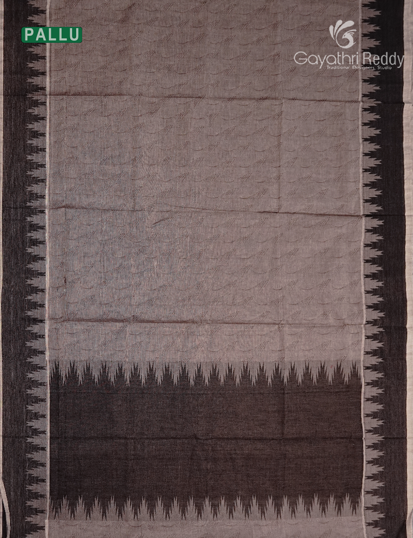 Pure Kanchi Cotton Saree in Grey