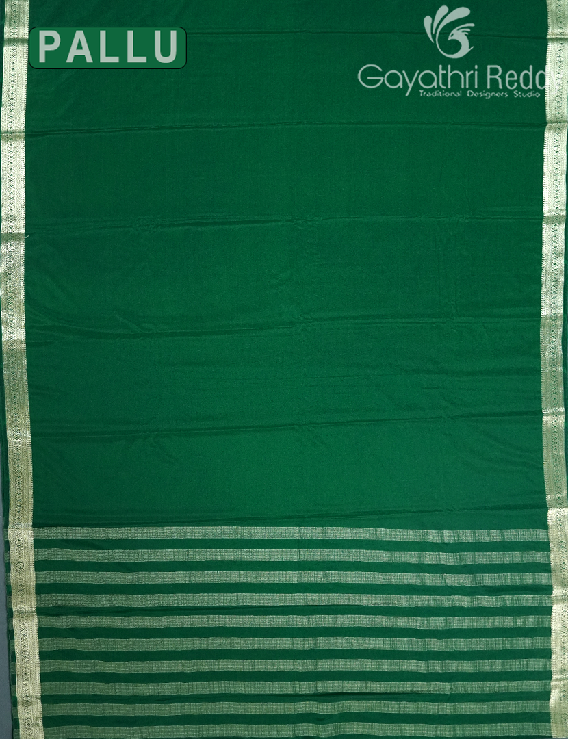 SEMI MYSORE CRAPE SAREE-SMC341