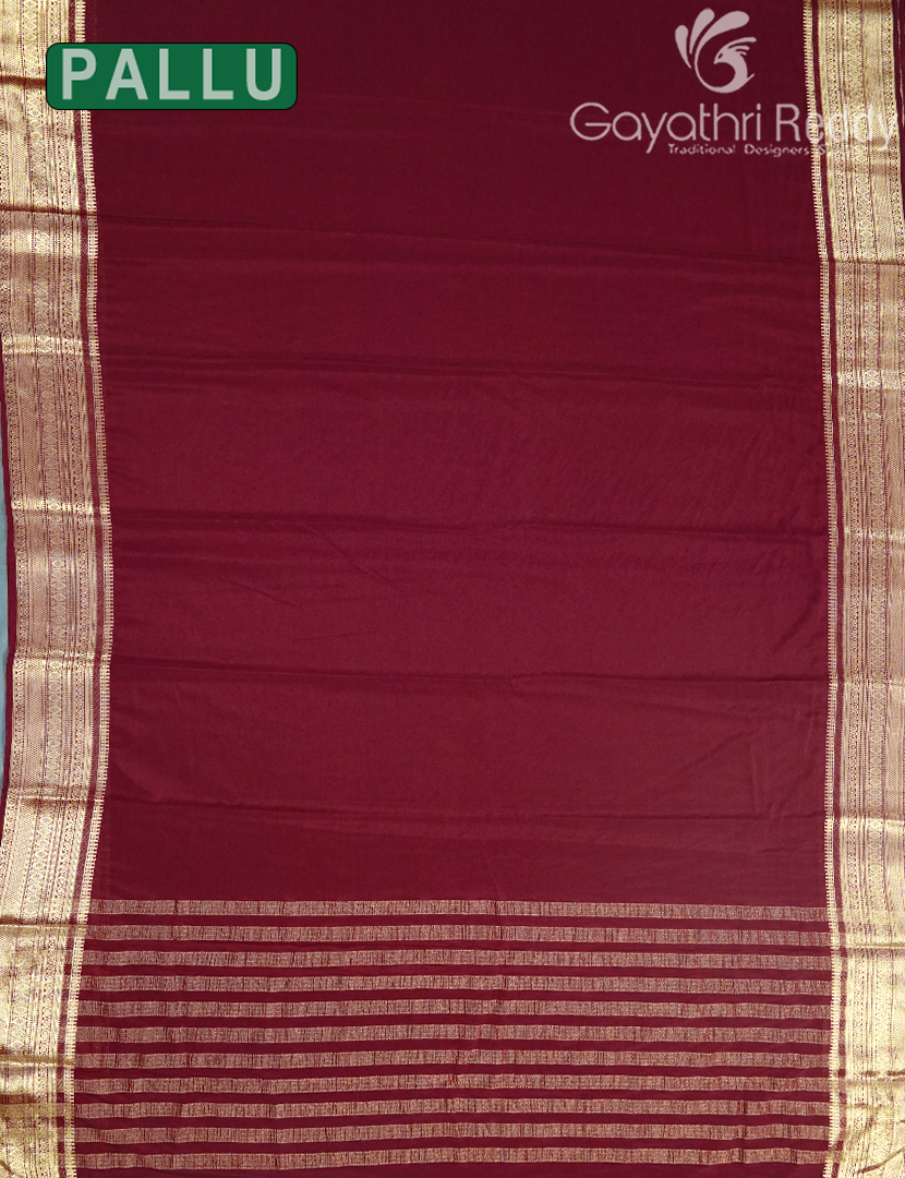 SEMI MYSORE CRAPE SAREE-SMC390