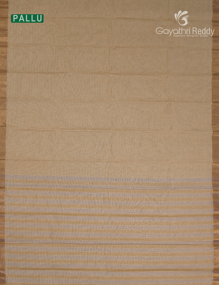 Pure Kanchi Cotton Saree in Pastel Dry Mehendi