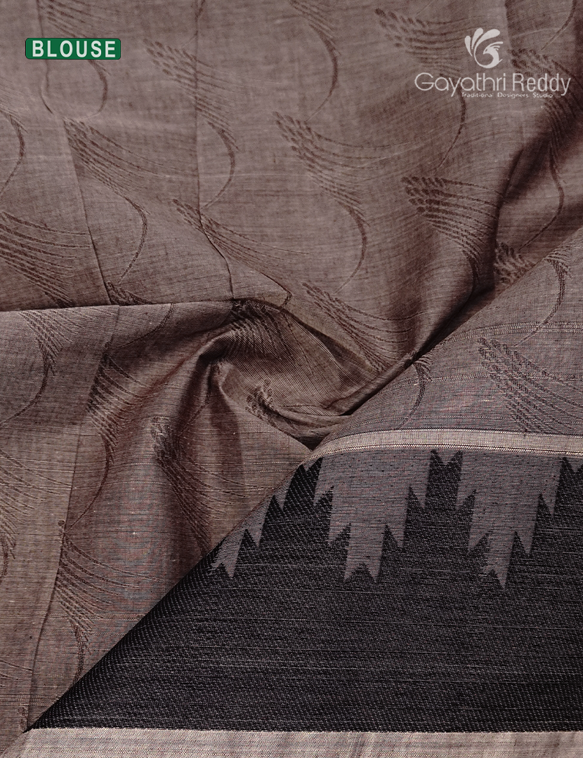 Pure Kanchi Cotton Saree in Grey