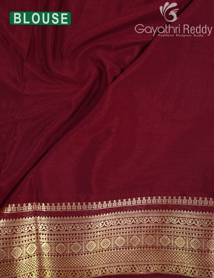 SEMI MYSORE CREPE SAREE-SMC390