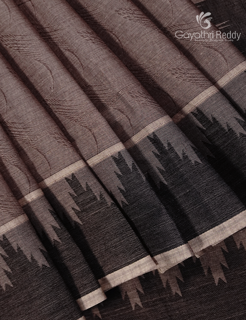 Pure Kanchi Cotton Saree in Grey