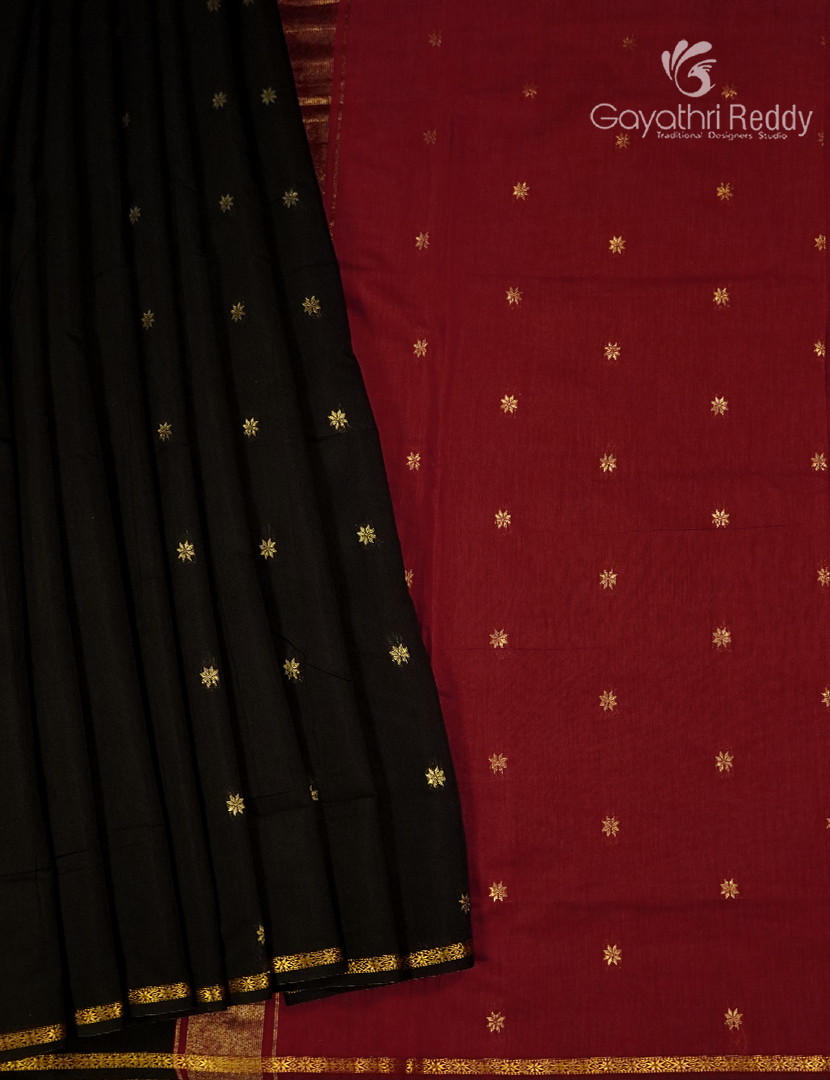 Sico Saree in Black and Red