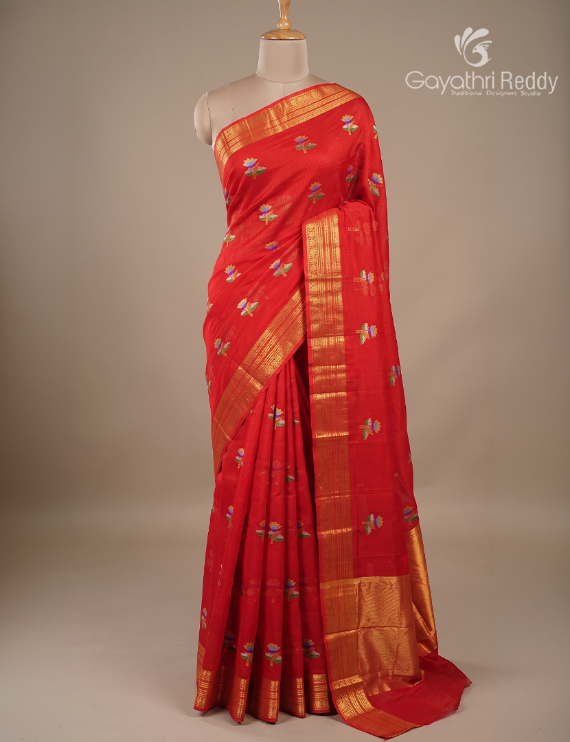 Pure Silk Kota Saree in Red