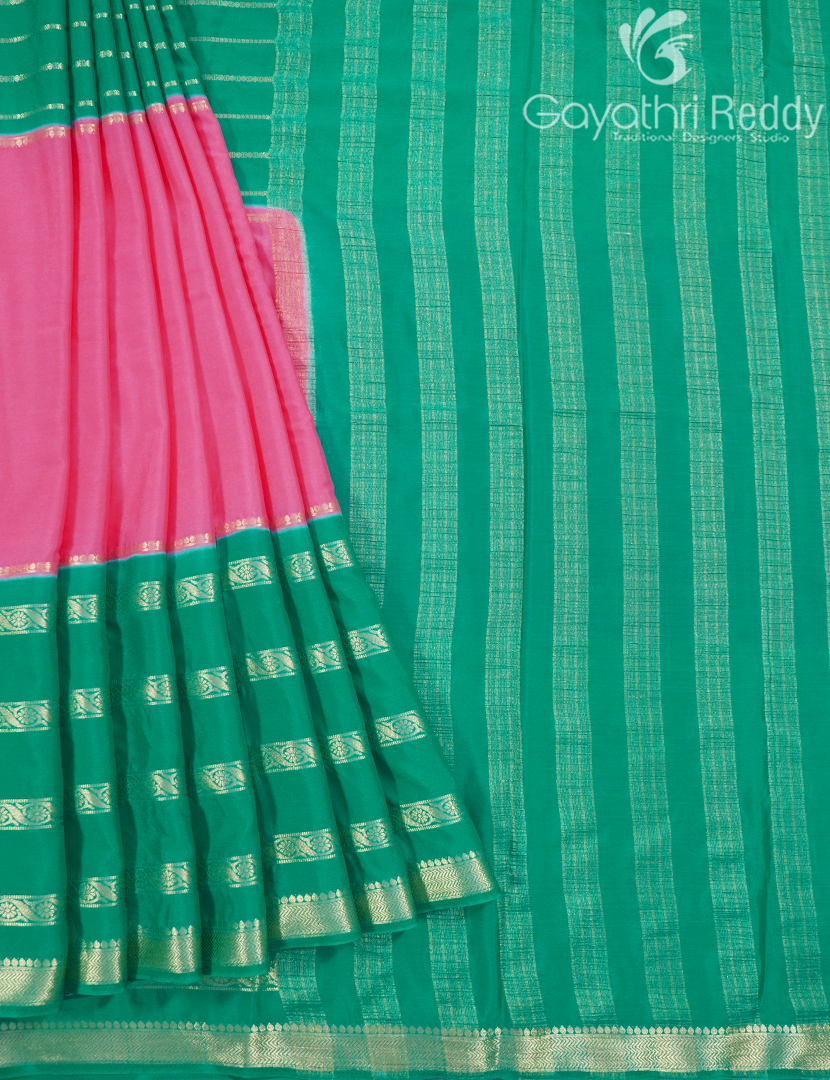 SEMI MYSORE CRAPE SAREE-SMC351