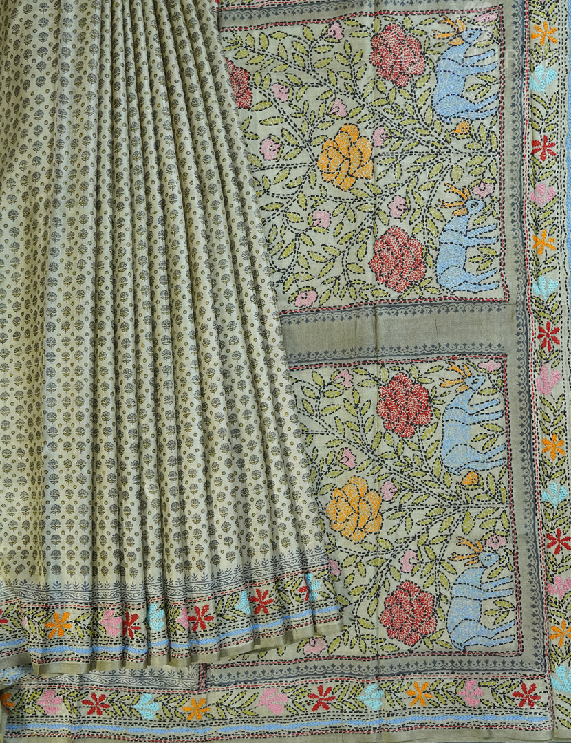 PURE DESI TUSSAR KANTA WORK-TS1517