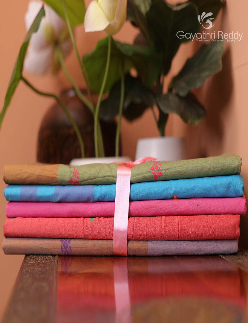 Silk Cotton Sarees Combo ( Set of 5 )