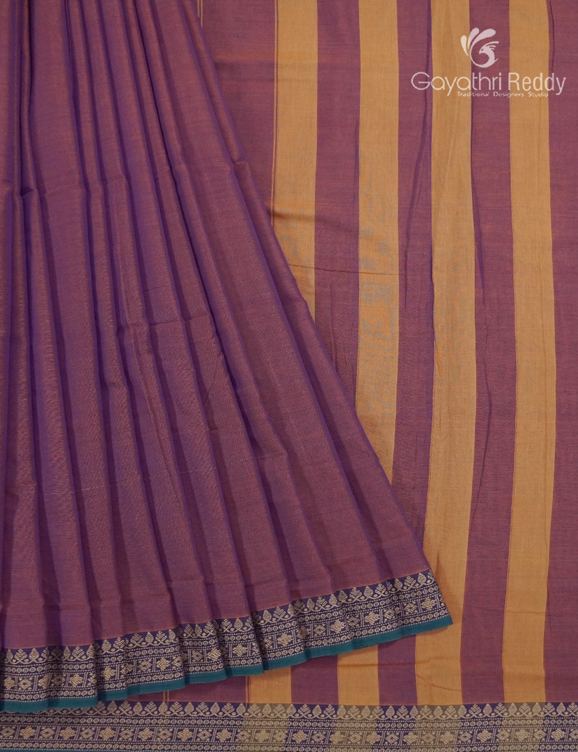 Pure Narayanpet Cotton Saree in Deep Onion Pink