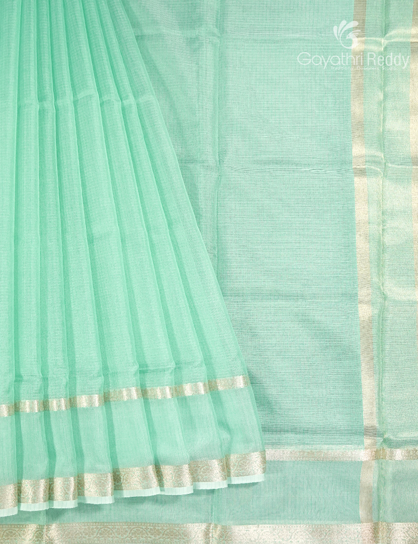 Kota Fancy Saree in Pastel Sea Foam Green