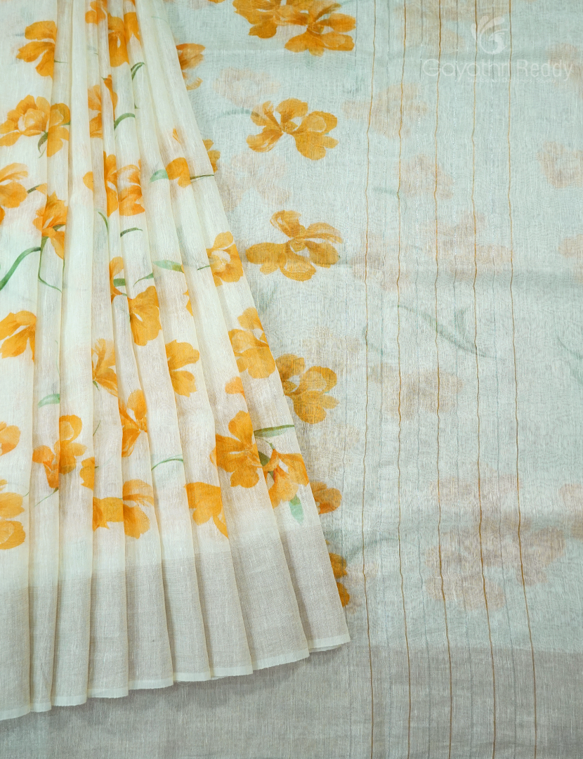 PURE LINEN SAREE-L1345