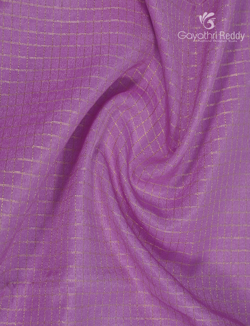 Semi Mysore Crepe Saree in Lilac and Deep Burgundy