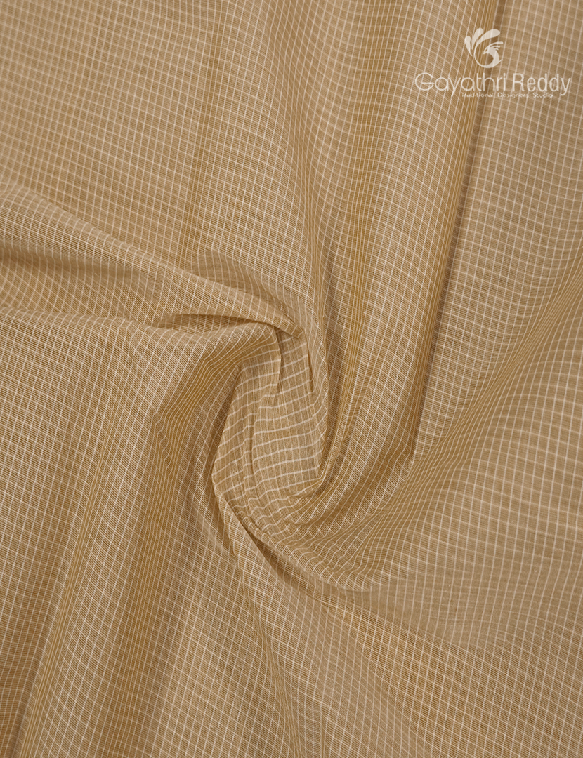 Pure Kanchi Cotton Saree in Pastel Dry Mehendi