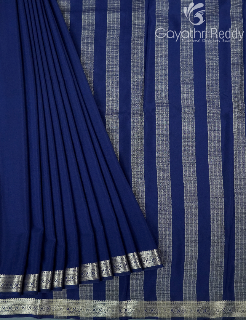 SEMI MYSORE CRAPE SAREE-SMC342